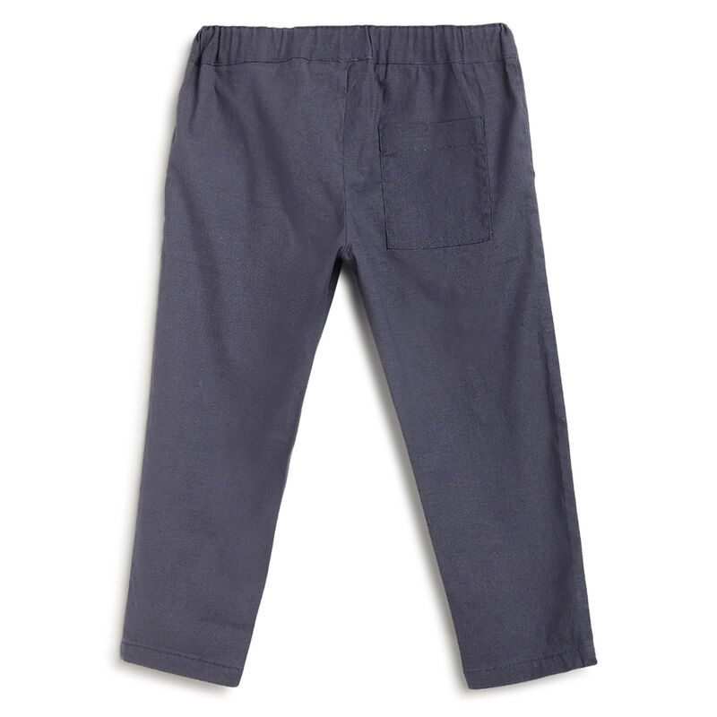 Boys Dark Light Blue Solid Trouser image number 1